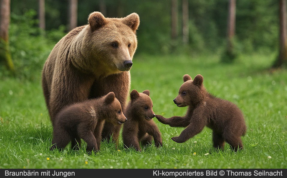 B&auml;rin mit Jungen